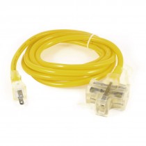 US Plug AC 125V 15A AU US Socket 10ft Cord 3 Outlet Power Splitter w Cover