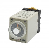 AH3 3 0 60 Sec 8 Pins Plastic Housing Delay Timer Time Relay 380VAC w Base