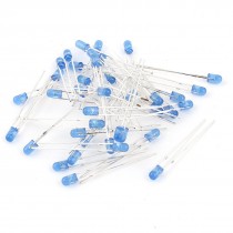 40 Pieces 2pin 3mm Round Super Bright Blue LED Light Emitting Diodes DC 2 5 3 0V