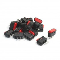 20pcs 6A AC250V 10A 125VAC on Off SPST Self Locking Panel Mount Rocker Switch