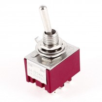 Electric Mini Toggle Switch 3PDT 2 Position on on 9 Pin AC 250V 2A 125V 5A