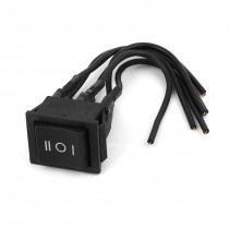 AC 16A 250V 20A 125V 6 Wires DPDT Rocker Switch Black