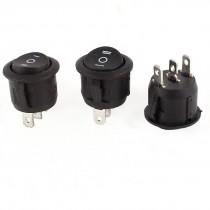 3 Pcs AC 10A125V AC 6A250V 3 Pin Solder SPDT on Off on 3 Position Rocker Switch