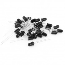 30 Pcs Black 5mm Round Head 940nm 850nm Infrared IR Receiver Receiving Diode