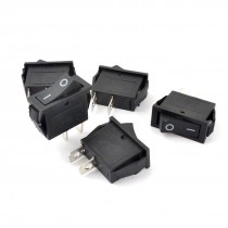 5 Pcs 15A 250VAC 30A 125VAC Panel Mount Latching Action Rocker Switches