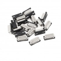 20 Pcs HC 49S 14 318MHz 20pf 2 Terminal SMD Crystal Oscillators Silver Tone