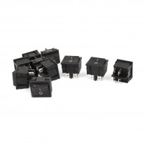 AC 125V/10A 250V/6A 4 Termial DPST ON/OFF 2-Position Rocker Switch KCD2-49 10PCS