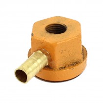 Single Outlet 12mm Thread Dia Magnetic Coolant Base Pipe Stand Holder Orange