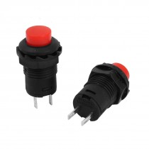 AC 125V 3A 250V 1 5A 2 Pins Momentary Locking Red Push Button Switch 2 Pcs