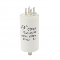 AC 450V 10uF 8mm Thread Polypropylene Film Motor Capacitor for Air Conditioner