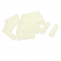 20 Pack 25mm Length M4 Female Thread Nylon Hexagonal PCB Spacer Standoff Nut