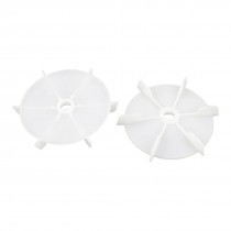 2pcs 11mm D Shape Bore 115mm Outer Dia 6 Impeller Plastic Motor Fan Blade Wheel