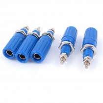 5 Pcs Blue Plastic Cover 3mm Thread Banana Binding Post Connecter