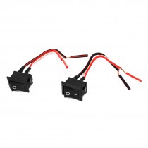 2 Pcs 6A AC250V 10A AC125V Rectangle on Off SPST Rocker Boat Toggle Switch