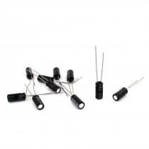 10 Pcs 5mm x 12mm 22uF 50V Polarized Radial Electrolytic Capacitor Black