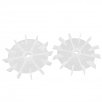 2pcs 15mm Bore 120mm Outer Dia 12 Impeller Plastic Motor Fan Blade Wheel