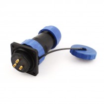 SD28 28mm 3 Pin Square Waterproof Aviation Connector Solder Plug Socket IP68