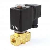 DC 24V 2 Way G 1 4" Female Thread Electric Gas Air Water Solenoid Valve