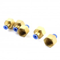 5pcs 1 2pt x 6mm One Touch Air Pneumatic Pipe Tube Quick Coupler Connector