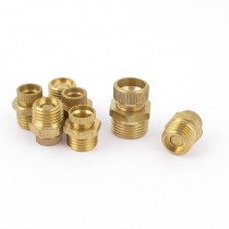7 Pcs 13mm 1 2pt Male Threaded Water Drain Valve Gold Tone for Air Compressor