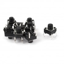 10 Pcs 6x6x6mm PCB Mount Momentary 4 Pin DIP Tactile Tact Push Button Switch