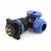 SD28 5 Pin Square Elbow Waterproof Aviation Connector Plug Socket IP68