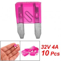 10 Pcs Car Automotive Mini Size Blade Fuse 4A Rose Pink