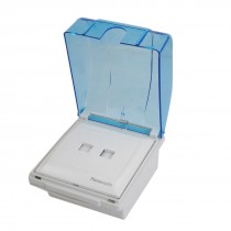 RJ45 8P8C Network RJ11 4P2C Telephone Outlet Socket Wall Plate