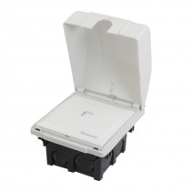 Mount Base RJ11 Telephone Network Wall Outlet Plate w White Splash Proof Box