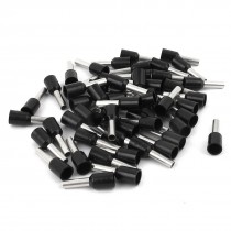 50 Pcs Wire Crimp Connector Terminal Insulated Ferrule Black E2508 14AWG 2 5MM2