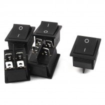 5pcs AC 250V 16A AC125V 20A DPST Latching Panel Mount Rocker Switch