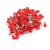 100 Pcs Wire Crimp Connector Terminal Insulated Ferrule Red E2508 14AWG 2 5MM2