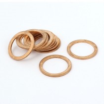 20mm x 26mm x 1.5mm Metric Ring Shape Copper Flat Washer 10 Pcs