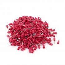 500pcs Red Insulated Connector Crimped Terminal Pin PTV1 25 10 for AWG22 16 Wire