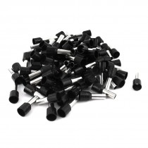 100 Pcs Insulated Ferrule Cord End Terminal Wire Connector Black E10 12 8AWG