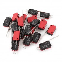 20 Pcs 2" Long Hinge Lever Arm Micro Switch SPDT NC No SV 163 1C25 AC 250V 3 16A