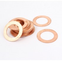 26mm x 40mm x 1mm Metric Ring Shape Copper Flat Washer 20 Pcs