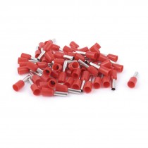 50pcs AWG14 Wire Copper Crimp Connector Insulated Ferrule Pin Cord Terminal Red