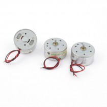 3pcs VRF 300CG DC 2 4V 5100rpm Wire Leads 24mm x 14mm Mini Motor for Car Audio