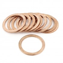 10 Pcs 28mmx36mmx1 5mm Copper Washer Flat Ring Oil Drain Plug Gasket