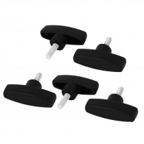 5pcs M8X23MM Male Thread Screw on Type T Shaped Clamping Handle Grip Knob