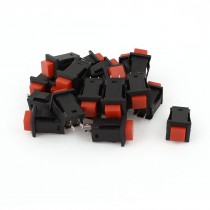 Car Boat Panel Mounted Red Latching SPST on Off 2 Pin Push Button Switch 20pcs