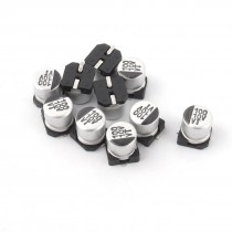10pcs 100uF 10V SMD Aluminum Electrolytic Capacitors 5mm x 6mm