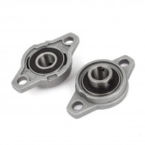 2 Pcs Axle Mounted Self Align 12mm Dia Bore Metallic Pillow Block Bearing K001