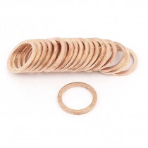 20PCS 18mm OD 14mm ID 1.5mm Thick Copper Washer Flat Ring Oil Brake Line Seal