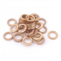 30Pcs 8mm Inner Dia 2mm Thickness Copper Flat Washer Spacer Seal Ring Fasteners