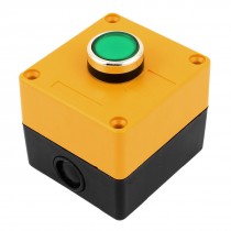 AC 380V 10A LA38 203 Green Cap Momentary Push Button Switch Station Control Box
