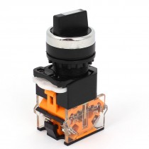 400V 10A 3 Position DPST Panel Mounted Rotary Selector Latching Button Switch