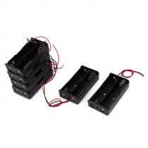 6pcs 2 x 3 7V 18650 Batteries Plastic Battery Storage Box Holder Case Black