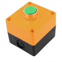 AC 660V 10A LAY37 Green Cap Latching Push Button Switch Station Control Box